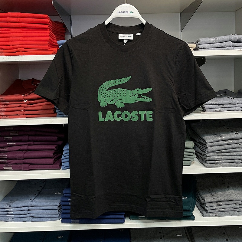 Lacoste Signature Print Cotton T-shirt · A2305 — תמונה 3