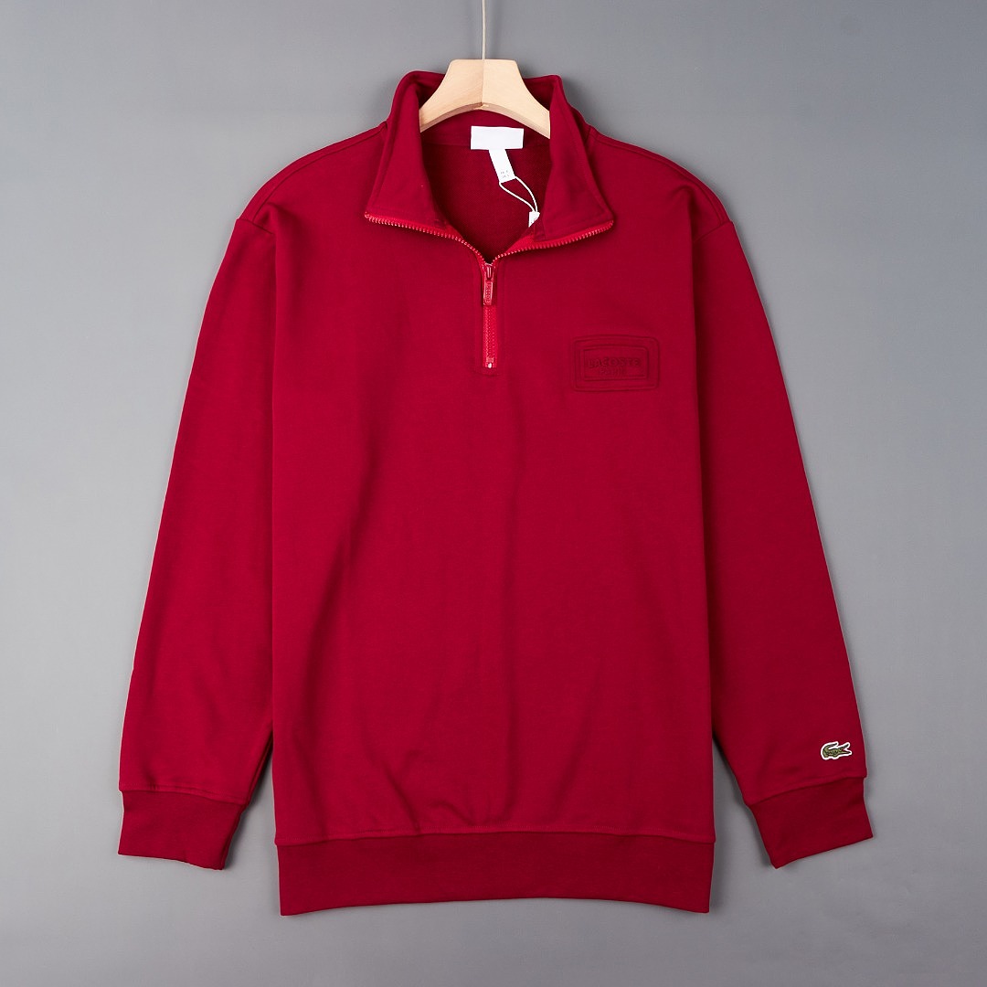 Lacoste High Neck Embossed Zipped Sweatshirt · A3389 — תמונה 17