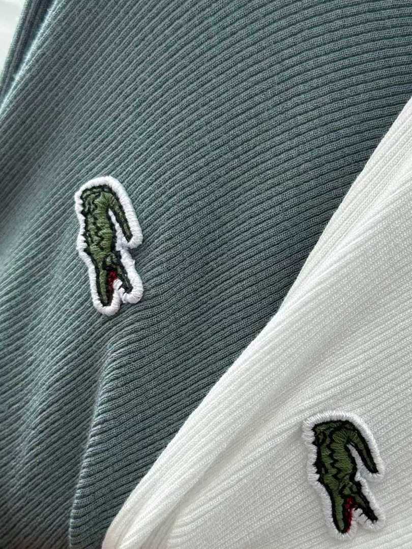 Lacoste Slim Fit Ribbed Cotton T-Shirt · A3366 — תמונה 7