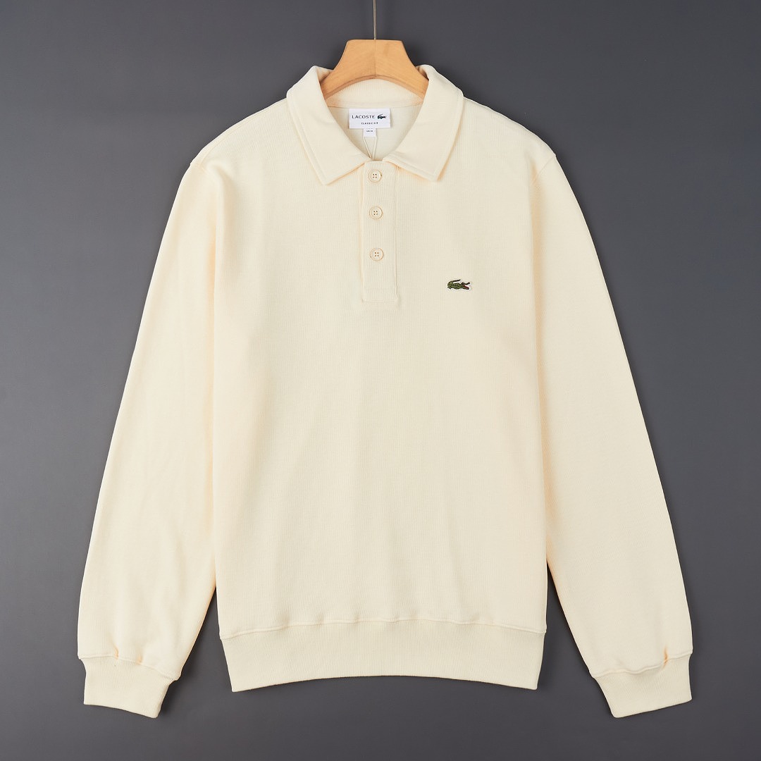 Lacoste Polo Collar Piqué Sweatshirt · A3459 — תמונה 13