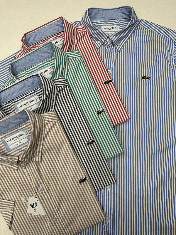 Lacoste Regular Fit Striped Pinpoint Shirt · A1882 — תמונה 23