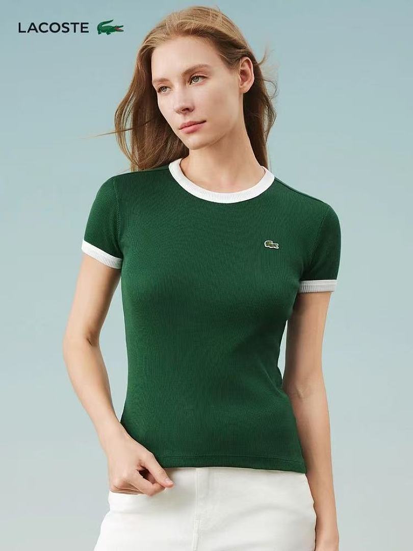 Lacoste Contrast Trim Jersey T-Shirt · A3120 — תמונה 7