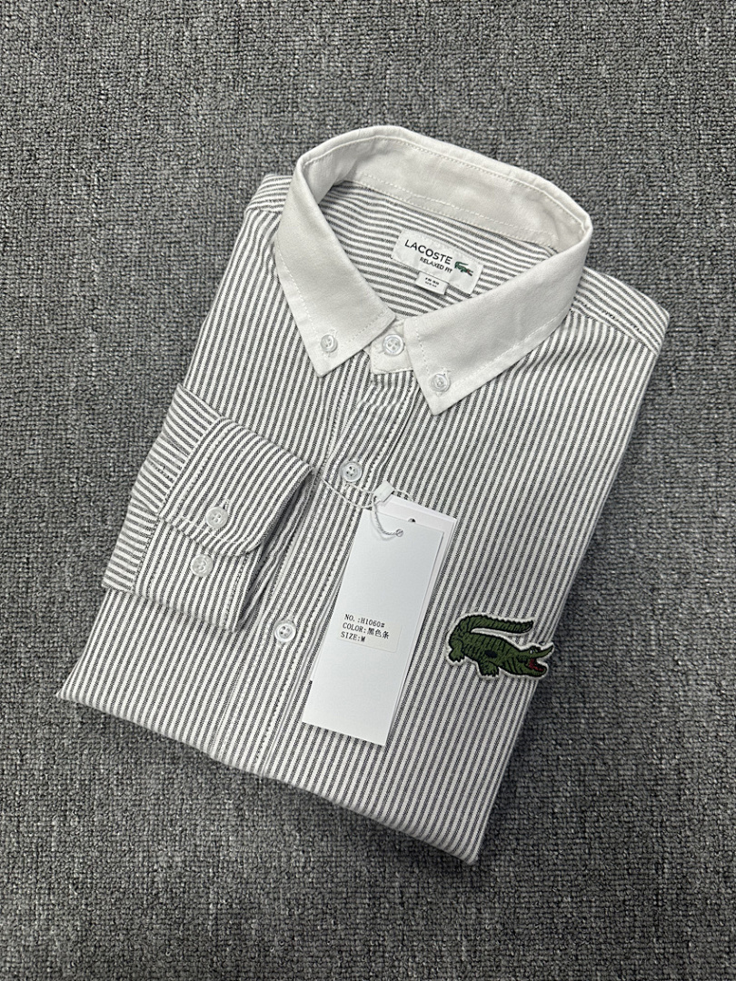 Lacoste Relaxed Fit Striped Oxford Shirt · A2532 — תמונה 6