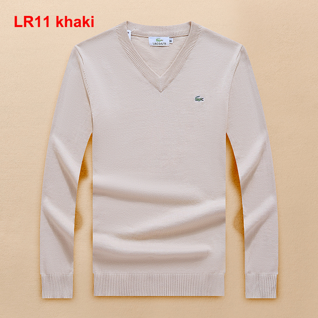 Lacoste Men's Cotton V-Neck Sweater · A532 — תמונה 7