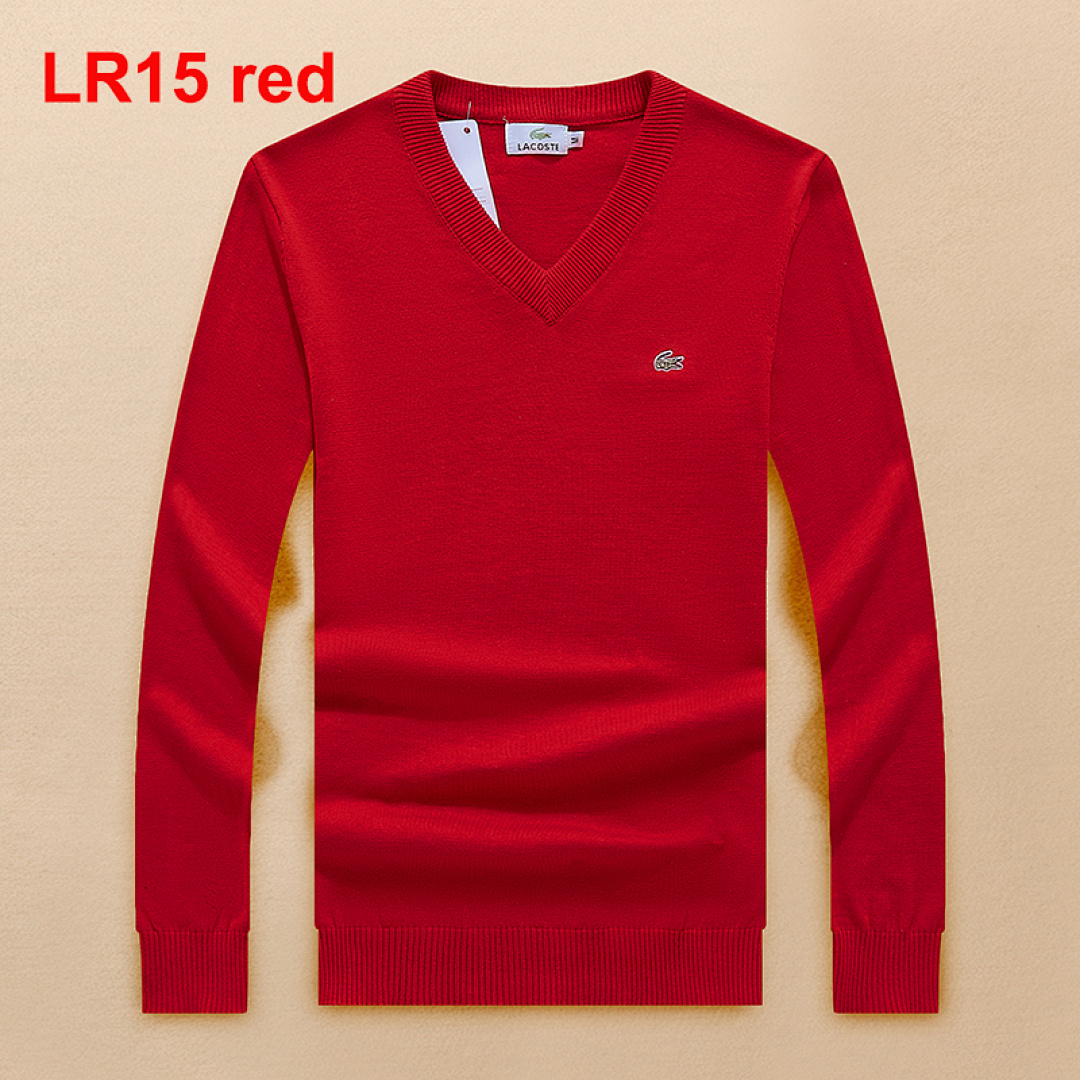 Lacoste Men's Cotton V-Neck Sweater · A532 — תמונה 3