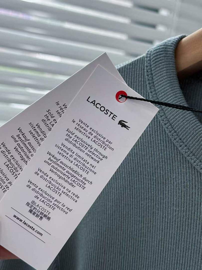 Lacoste Slim Fit Ribbed Cotton T-Shirt · A3366 — תמונה 14