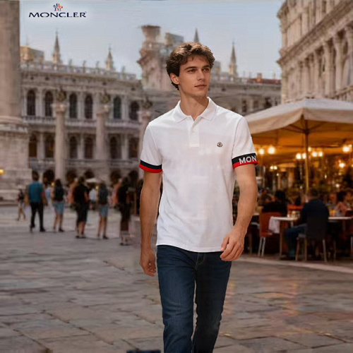 Moncler Tricolor-Trimmed Cotton Piquet Polo Shirt · A3014
