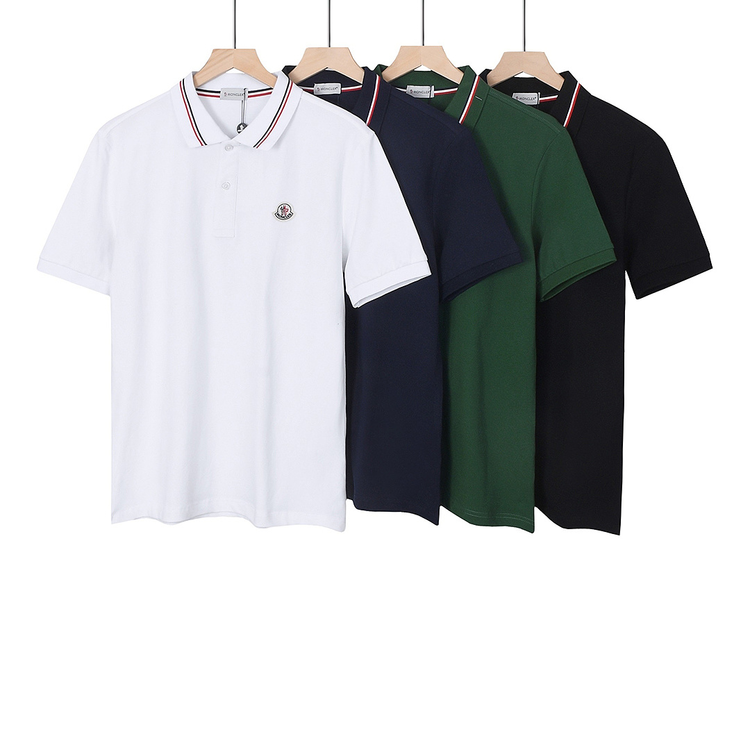 Moncler Tricolor-Trimmed Cotton Piquet Polo Shirt · A3237 — תמונה 61