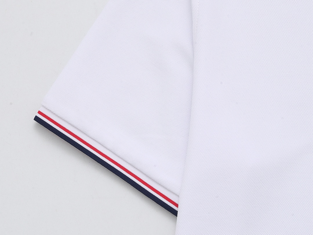 Moncler Tricolor-Trimmed Cotton Piquet Polo Shirt · A3217 — תמונה 28