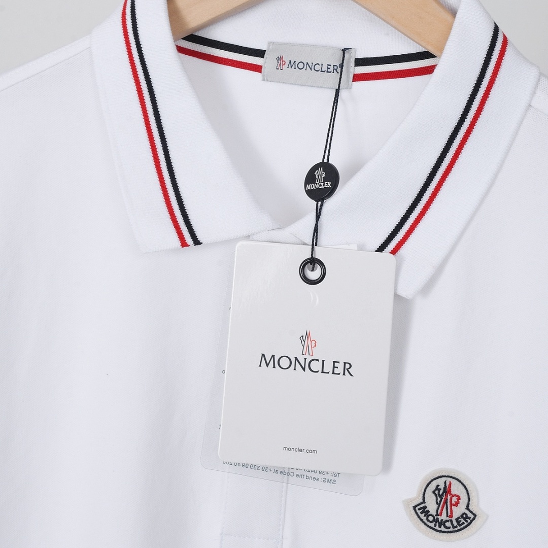 Moncler Tricolor-Trimmed Cotton Piquet Polo Shirt · A3237 — תמונה 43
