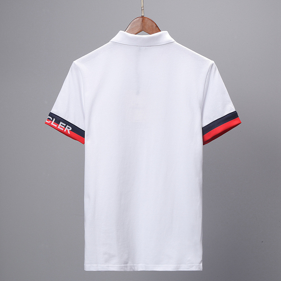Moncler Tricolor-Trimmed Cotton Piquet Polo Shirt · A3014 — תמונה 4