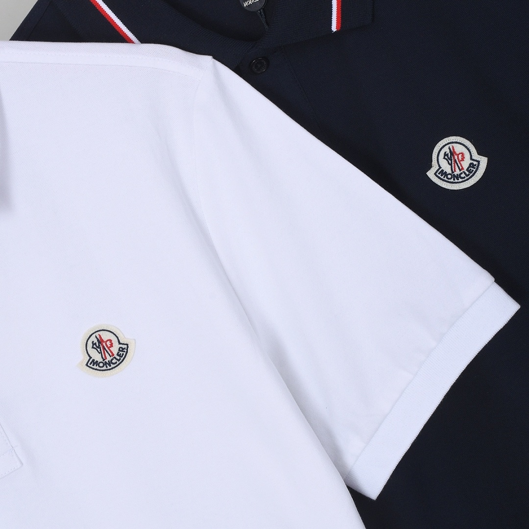 Moncler Tricolor-Trimmed Cotton Piquet Polo Shirt · A3237 — תמונה 55