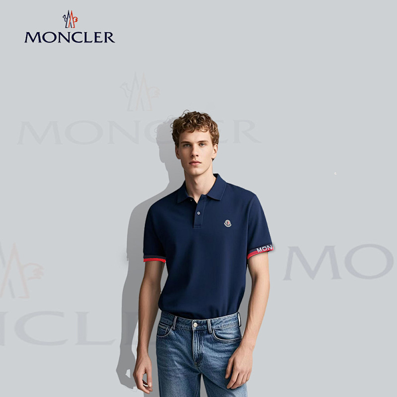 Moncler Tricolor-Trimmed Cotton Piquet Polo Shirt · A3014 — תמונה 41
