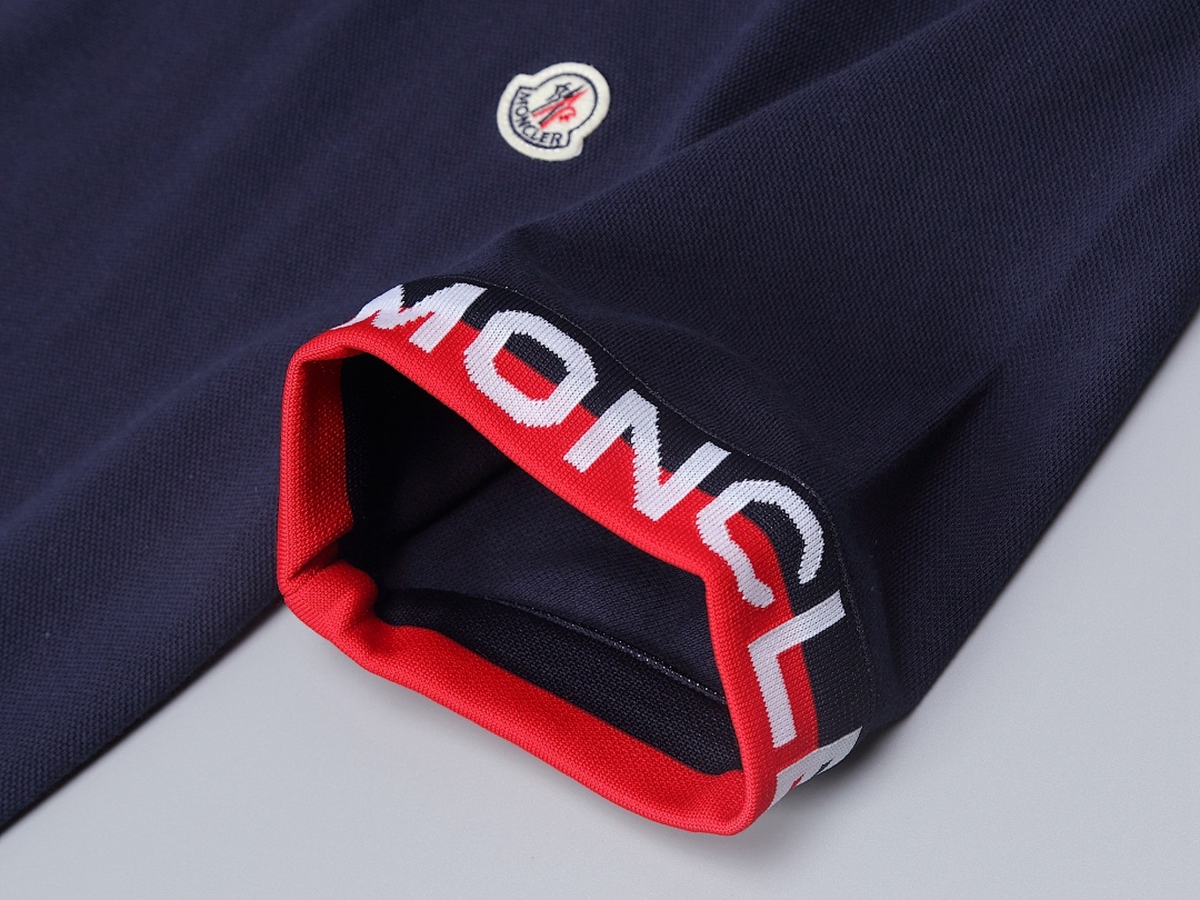 Moncler Tricolor-Trimmed Cotton Piquet Polo Shirt · A3014 — תמונה 28