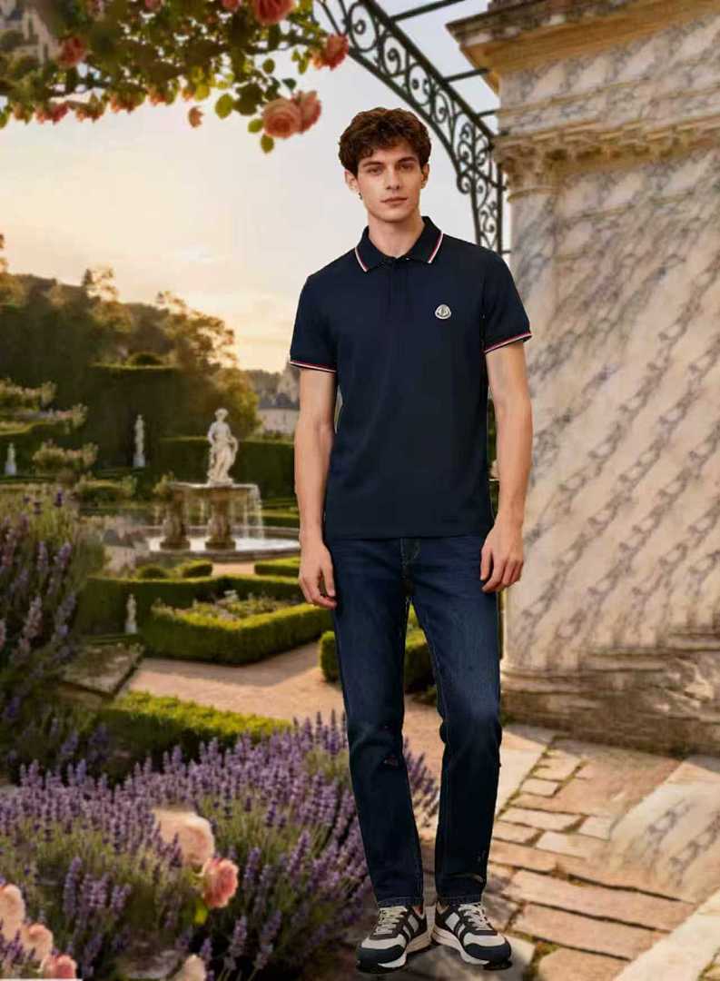 Moncler Logo Patch Cotton Piquet Polo · A3013 — תמונה 64