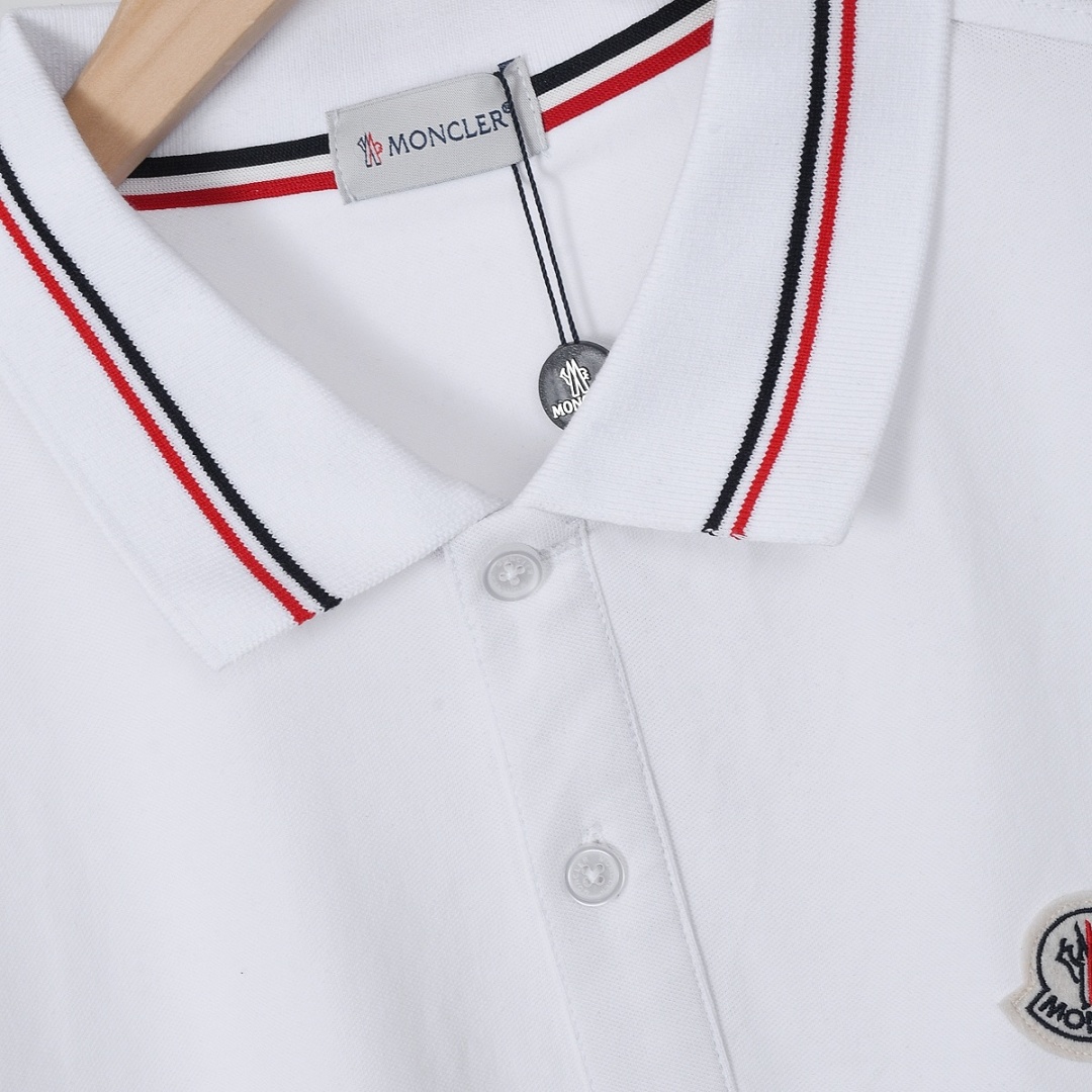 Moncler Tricolor-Trimmed Cotton Piquet Polo Shirt · A3237 — תמונה 45