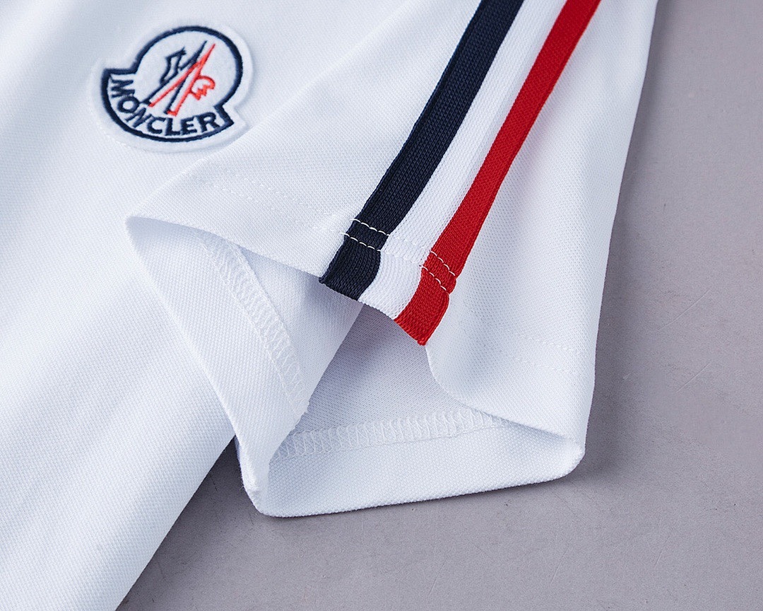Moncler Tricolor-Trimmed Cotton Piquet Polo Shirt · A2432 — תמונה 16