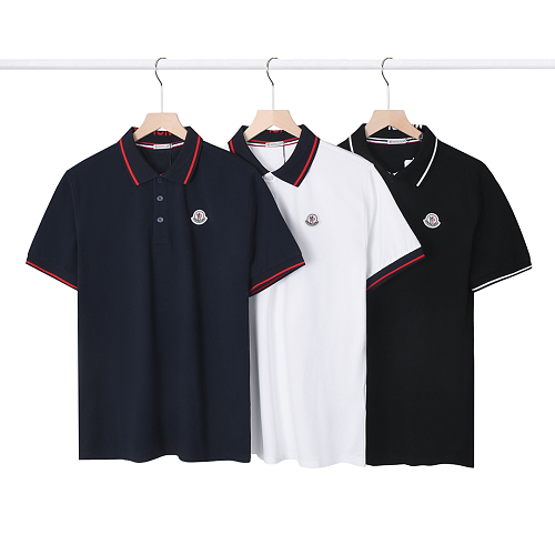 Moncler Tricolor-Trimmed Cotton Piquet Polo Shirt · A3237