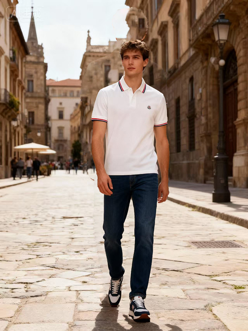 Moncler Logo Patch Cotton Piquet Polo · A3013 — תמונה 66