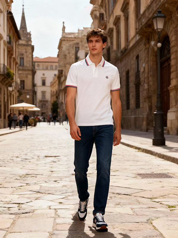 Moncler Logo Patch Cotton Piquet Polo · A3013 — תמונה 67