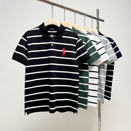 Ralph Lauren Classic Fit Striped Mesh Polo · 5348