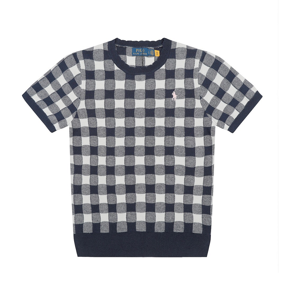 Ralph Lauren Gingham Cotton Short-Sleeve Sweater · A2340 — תמונה 35