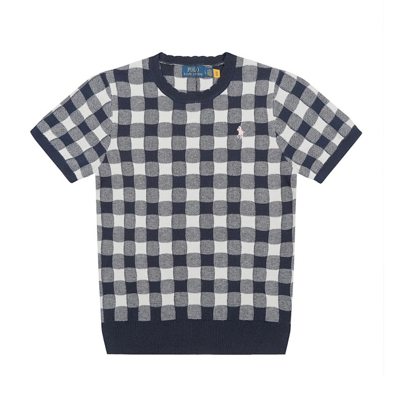 Ralph Lauren Gingham Cotton Short-Sleeve Sweater · A2340 — תמונה 36