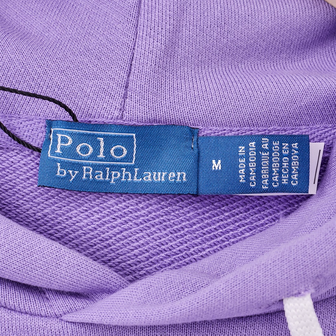 Ralph Lauren Shrunken Fit Fleece Hoodie · A3447 — תמונה 8