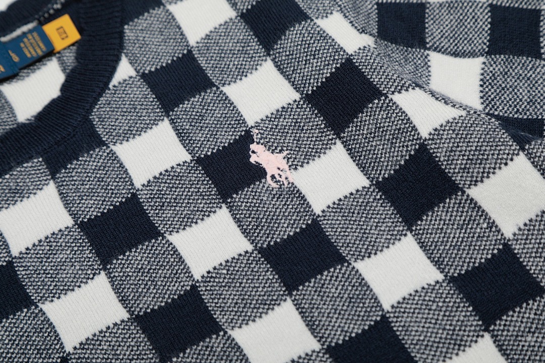 Ralph Lauren Gingham Cotton Short-Sleeve Sweater · A2340 — תמונה 3