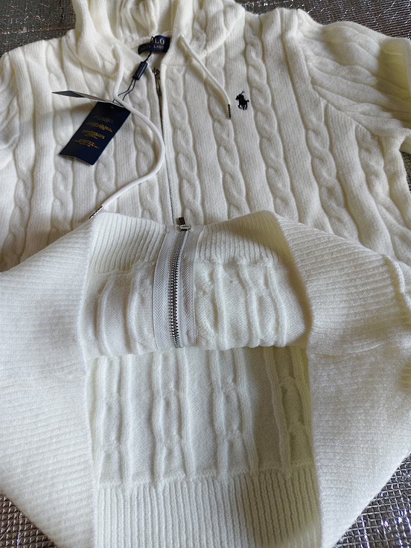 Ralph Lauren Cable-Knit Cotton Full-Zip Hoodie · A2732 — תמונה 5