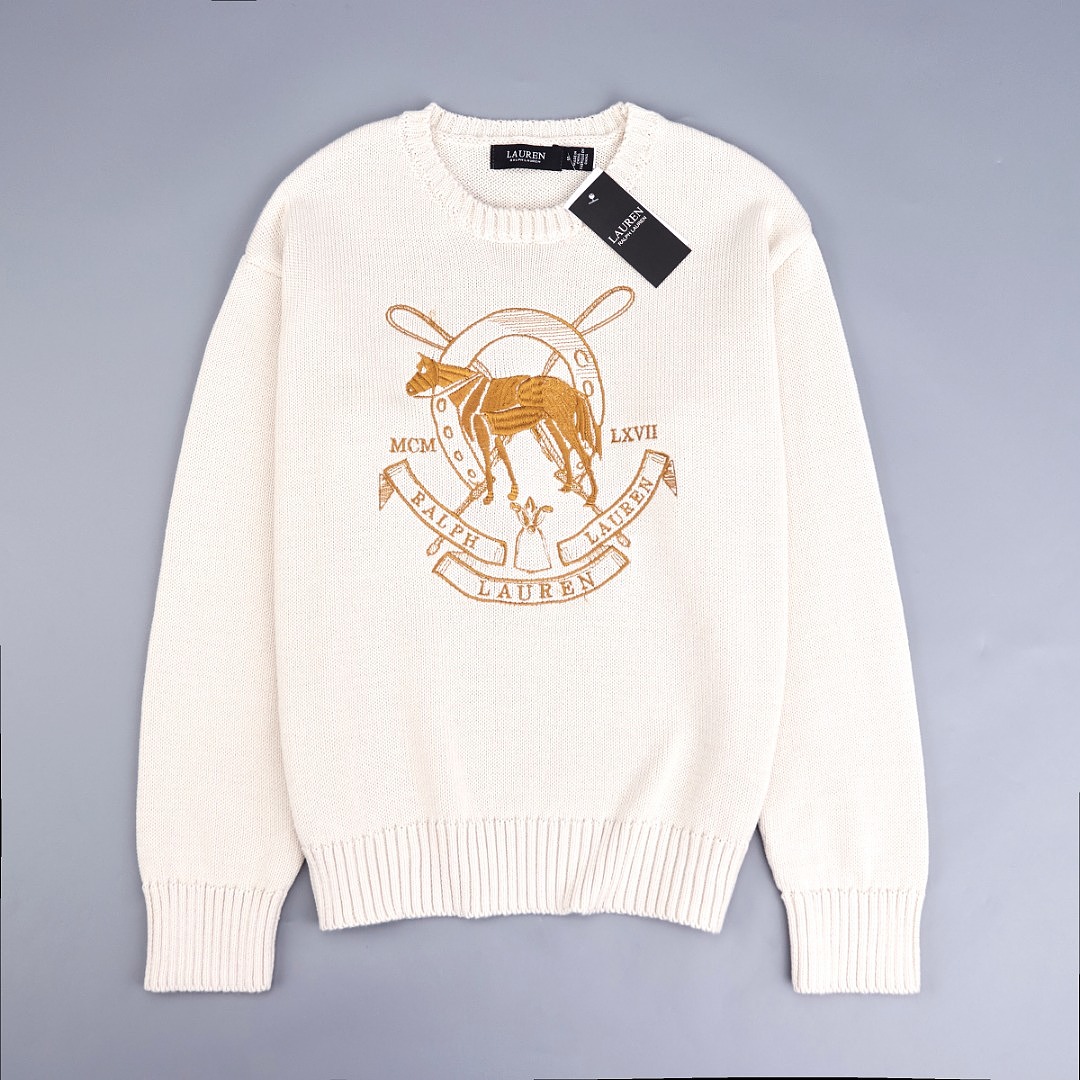Ralph Lauren Polo Bear Cotton Crewneck Sweater · A3464