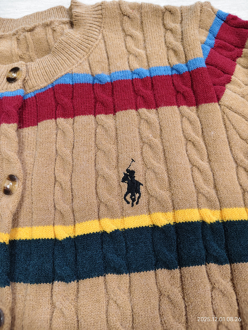 Ralph Lauren Stripe Cable Cardigan · A2780 — תמונה 7