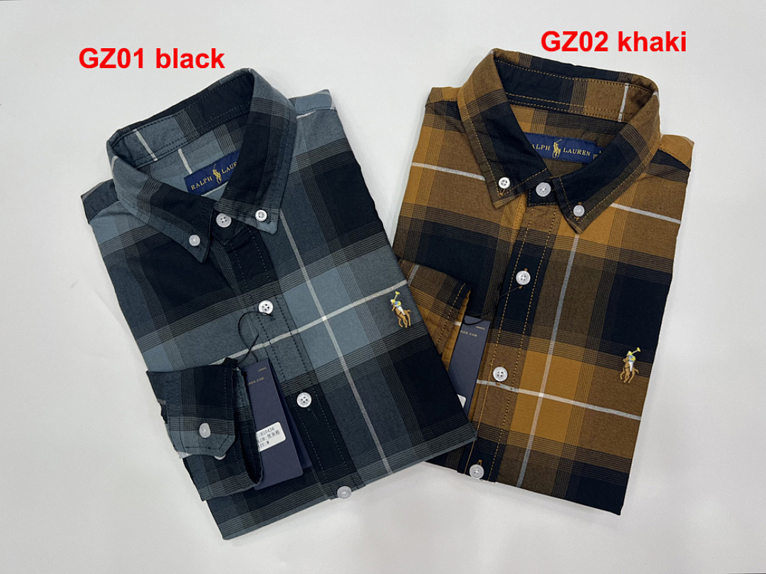 Ralph Lauren Relaxed Fit Plaid Cotton Button-Up · A2312