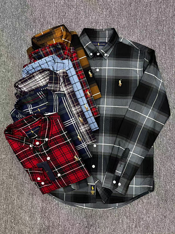 Ralph Lauren Classic Fit Plaid Flannel Shirt · A2640