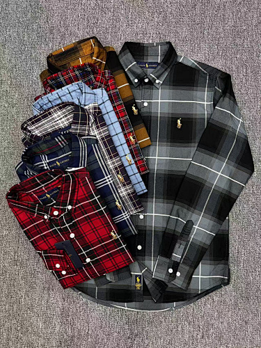 Ralph Lauren Classic Fit Plaid Flannel Shirt · A2640