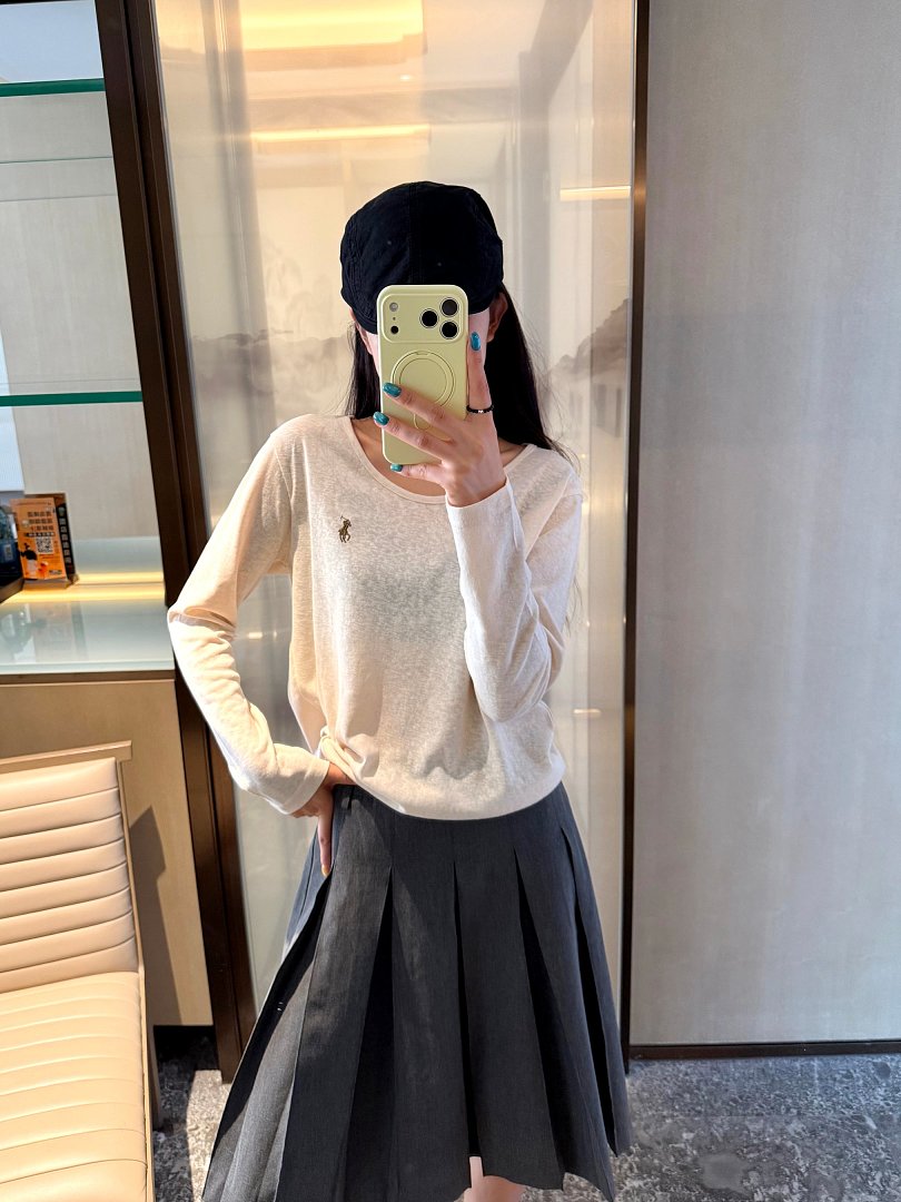 Ralph Lauren Shrunken Fit Jersey Long-Sleeve Tee · A3136 — תמונה 44