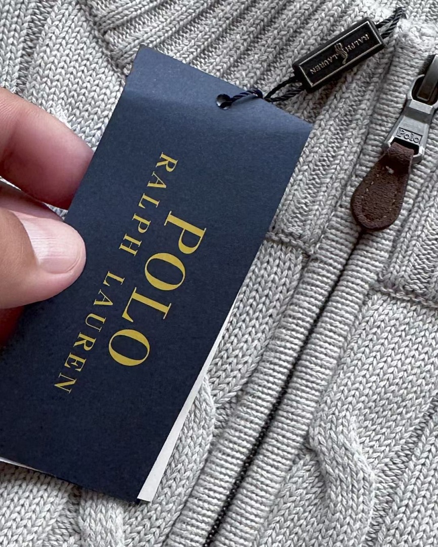 A2593 Rauph Lauren men sweater twist open collar — תמונה 8