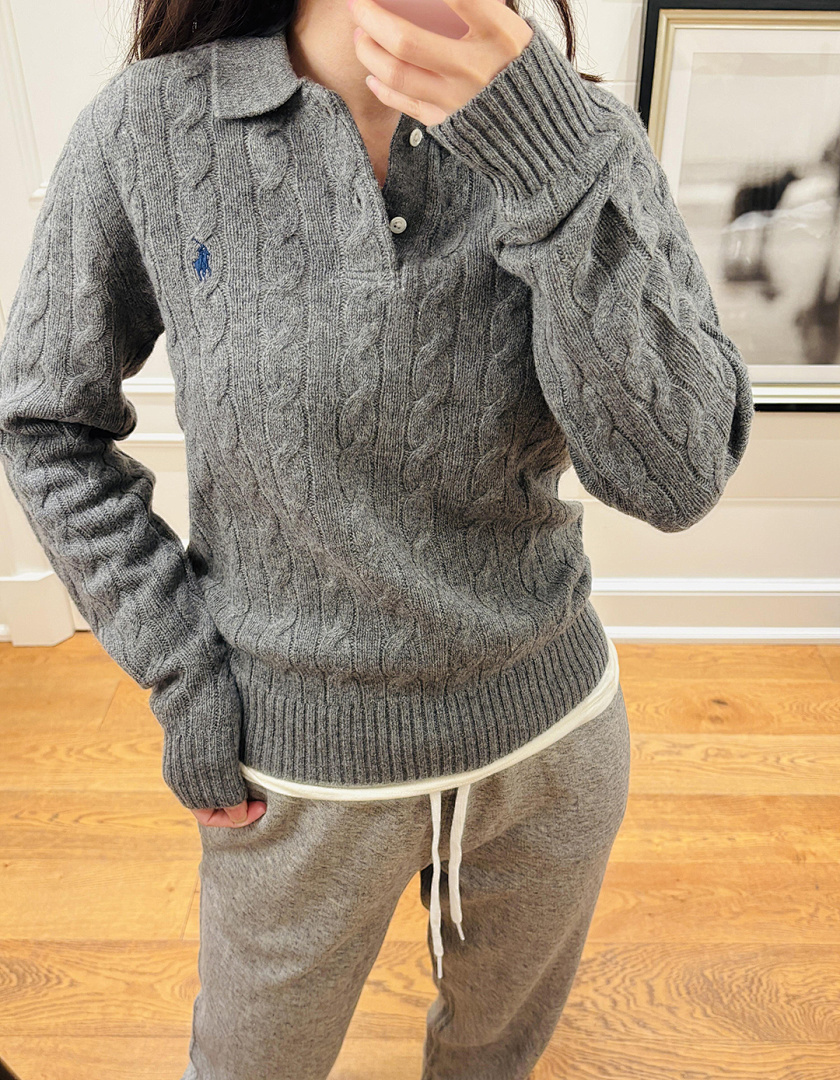 Polo Ralph Lauren Cable-Knit Polo Sweater · A2858 — תמונה 7