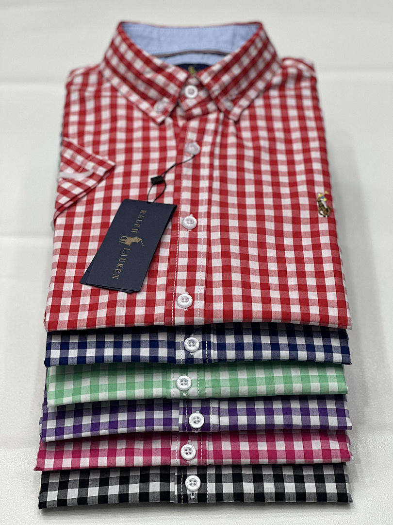 Ralph Lauren Gingham Cotton Madras Camp Shirt · A1971 — תמונה 14