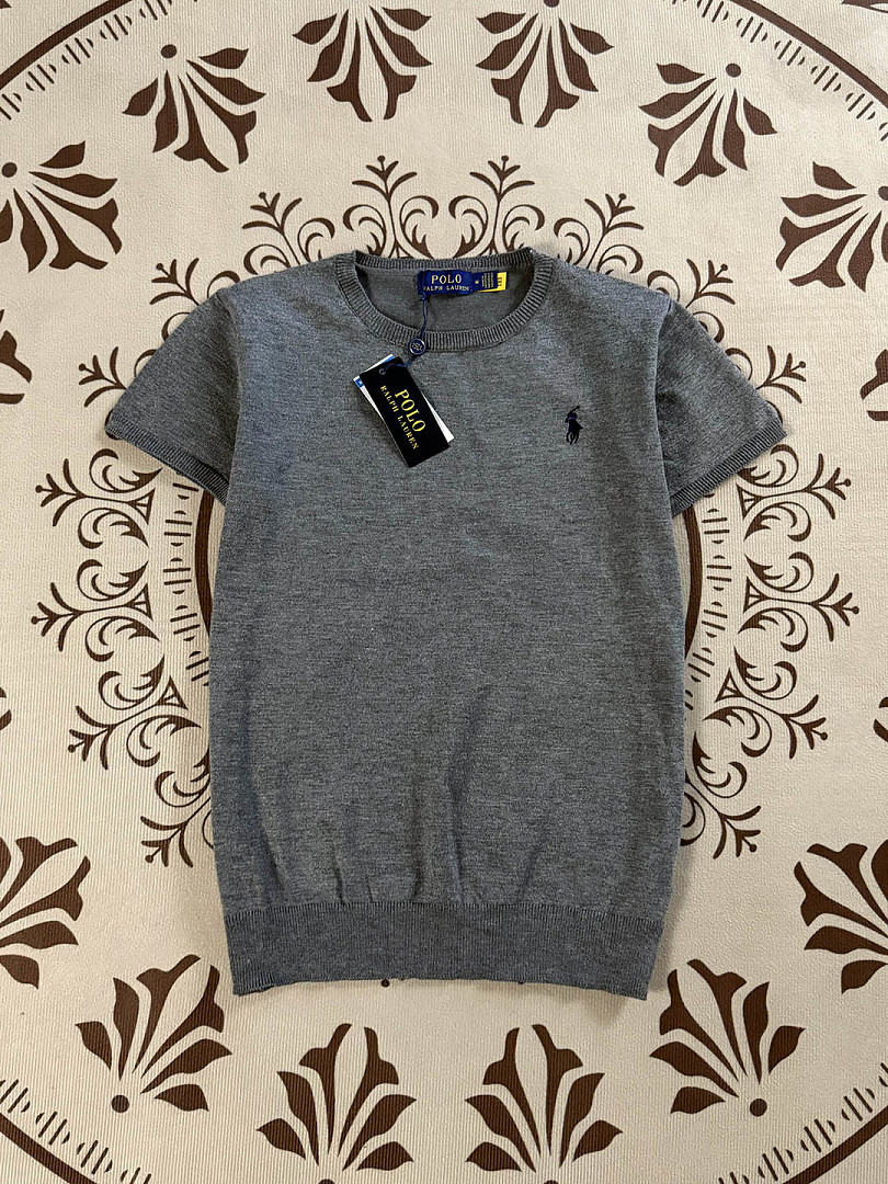 Ralph Lauren Ribbed Cotton Short Sleeve Sweater · A3074 — תמונה 28