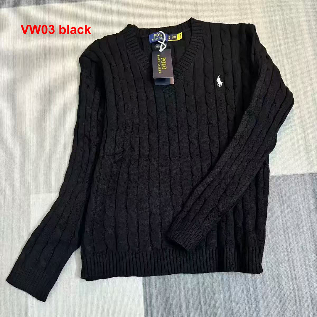 Ralph Lauren Cable-Knit Cotton V-Neck Sweater · A2865 — תמונה 8