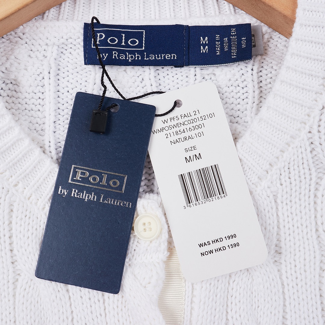 Polo Ralph Lauren Cable Knit Cotton Crewneck Cardigan · A3429 — תמונה 14