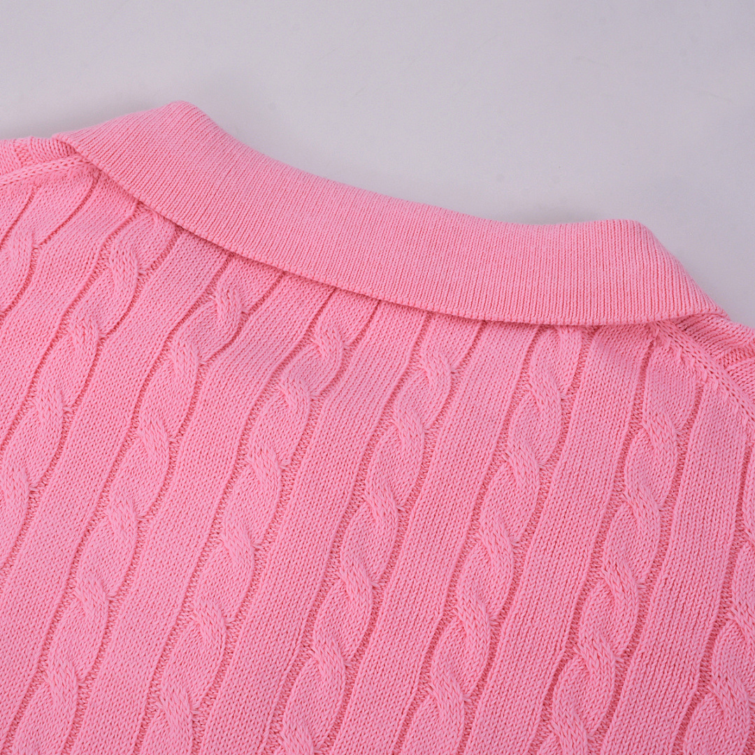 Ralph Lauren Cable-Knit Cotton Polo Sweater · A2569 — תמונה 25