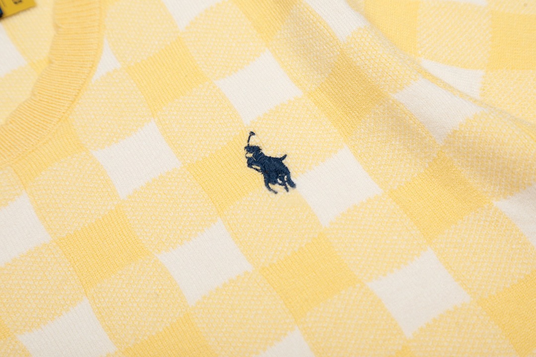 Ralph Lauren Gingham Cotton Short-Sleeve Sweater · A2340 — תמונה 9
