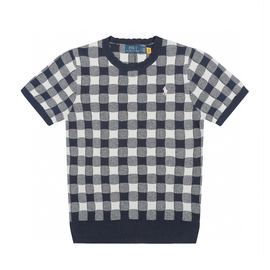 Ralph Lauren Gingham Cotton Short-Sleeve Sweater · A3130 — תמונה 13