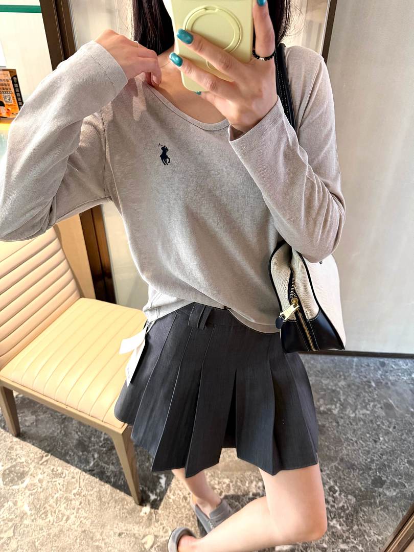 Ralph Lauren Shrunken Fit Jersey Long-Sleeve Tee · A3136 — תמונה 46