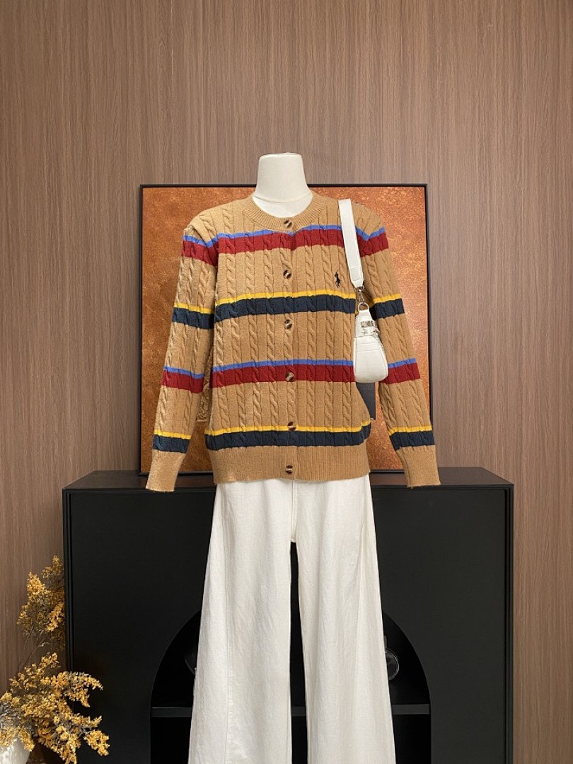 Ralph Lauren Stripe Cable Cardigan · A2780 — תמונה 13