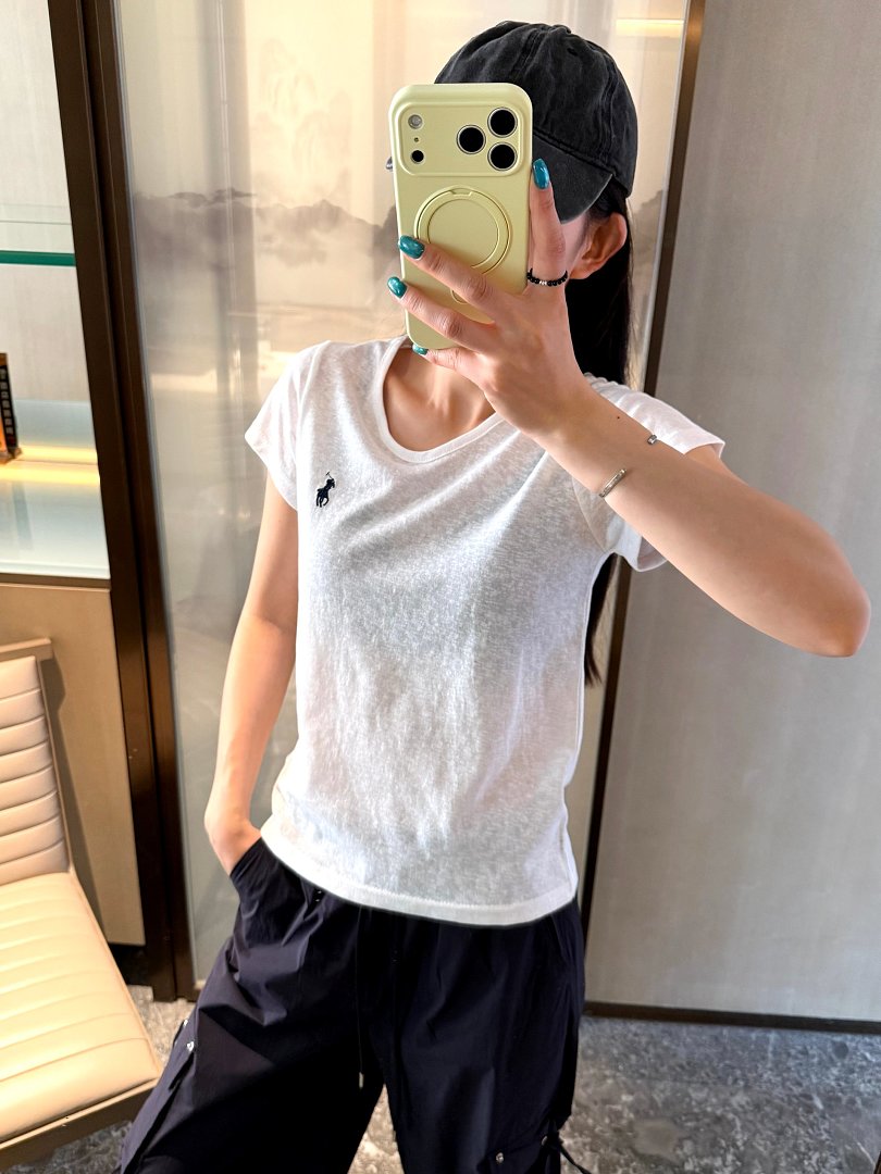 Ralph Lauren Shrunken Fit Jersey Long-Sleeve Tee · A3136 — תמונה 19