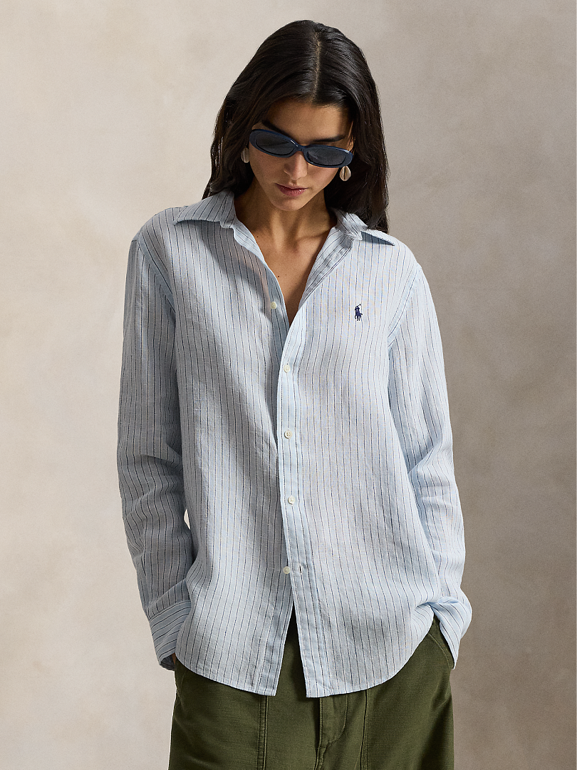Ralph Lauren Classic Fit Striped Linen Shirt · A3124 — תמונה 5