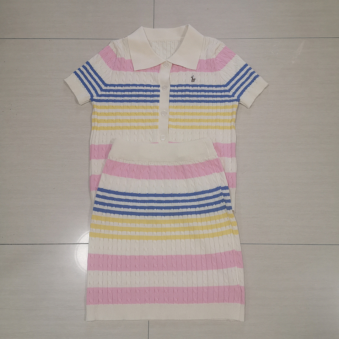 Ralph Lauren Stripe Cable-Knit Polo Set · A2377 — תמונה 4